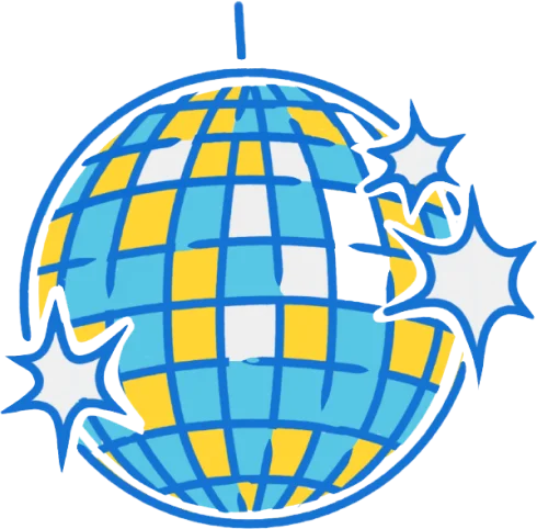 Disco ball illustration